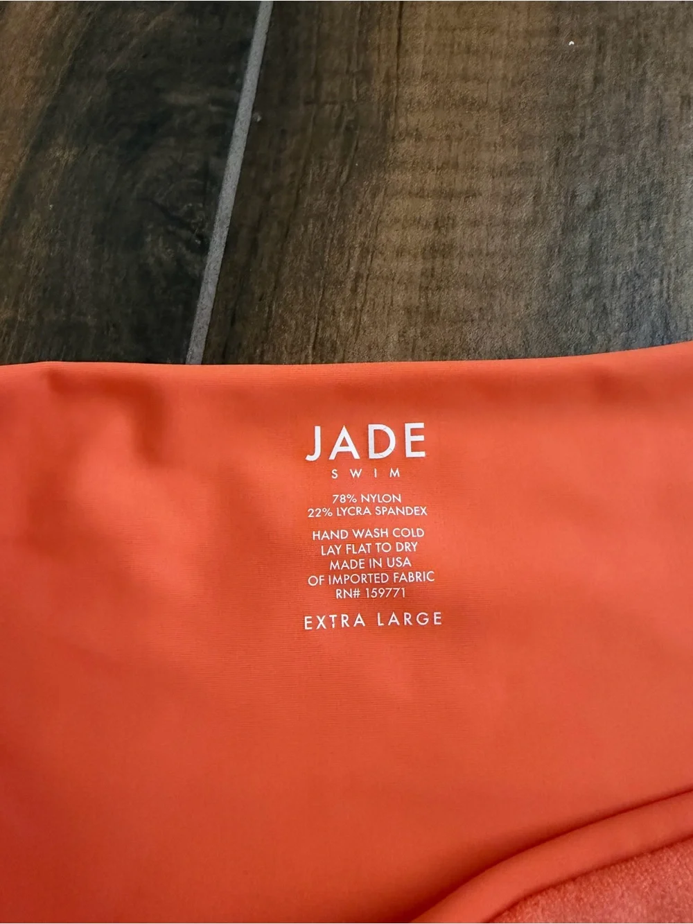 Jade Swim Terry Orange High-Waist Bikini Set